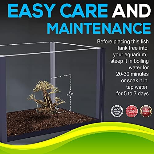 Handcrafted Natural Bonsai Driftwood Tree Aquarium Accent