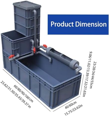Balcony Turtle-Fish Tank with Plant Biofiltration, Grey