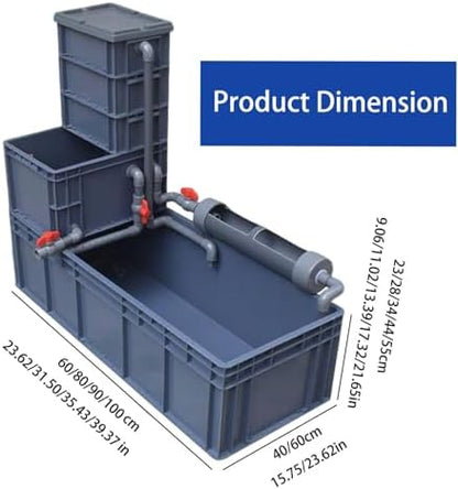 Balcony Turtle-Fish Tank with Plant Biofiltration, Grey