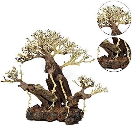 Handcrafted Natural Bonsai Driftwood Tree Aquarium Accent