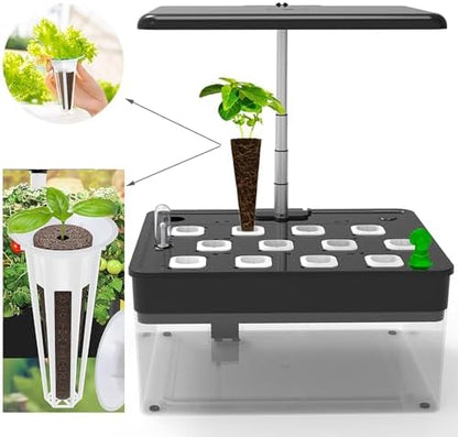Aquaponic Fish Tank Hydroponic Herb Garden, 12-Pod Kit