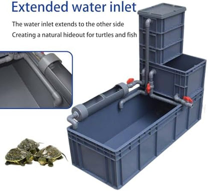 Balcony Turtle-Fish Tank with Plant Biofiltration, Grey